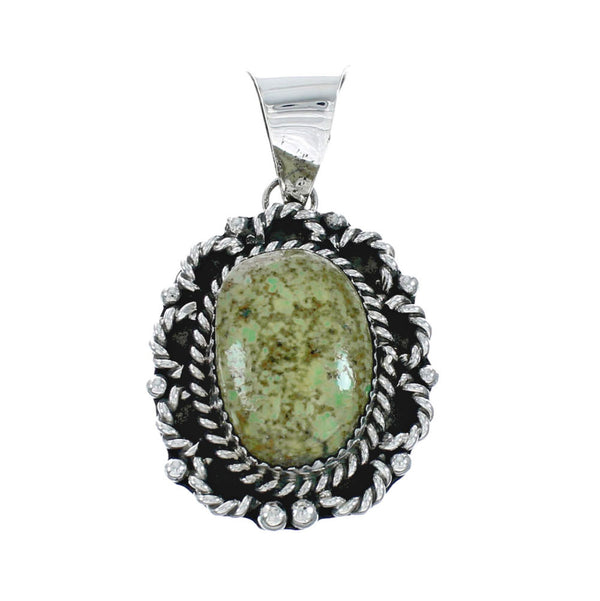 Navajo Sterling Silver Turquoise Native American Pendant TX10271